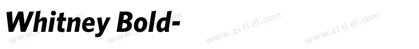 Whitney Bold字体转换